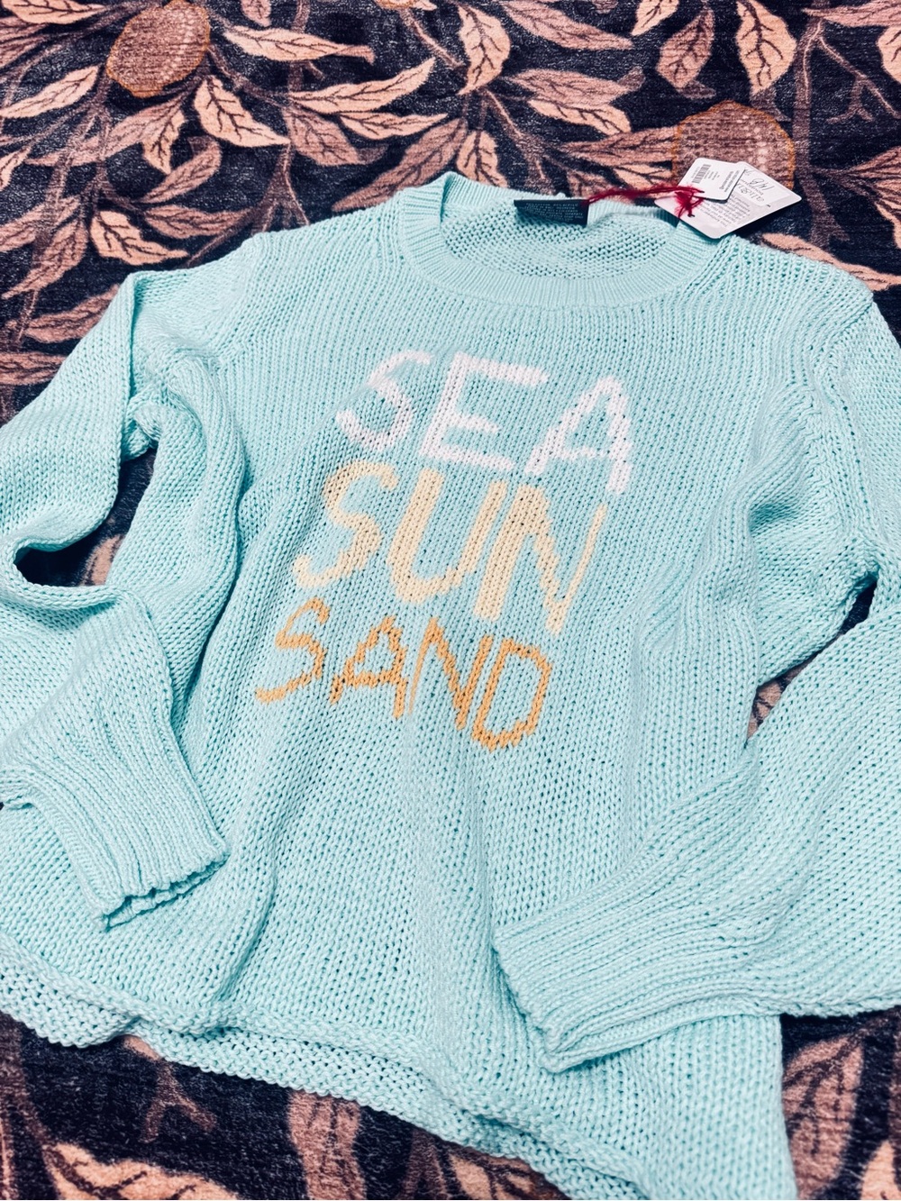 Wooden Ships Light Blue 'SEA SUN SAND' Crewneck Sweater